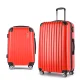 Wanderlite 2pc Luggage Trolley Set, ABS Hard Case, 20" & 28", Red, Lightweight, TSA Lock, Dual Wheels, Travel Ready