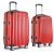 Wanderlite 2pc Luggage Trolley Set, ABS Hard Case, 20" & 28", Red, Lightweight, TSA Lock, Dual Wheels, Travel Ready