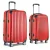 Wanderlite 2pc Luggage Trolley Set, ABS Hard Case, 20" & 28", Red, Lightweight, TSA Lock, Dual Wheels, Travel Ready