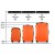 Wanderlite 3pc Luggage Trolley Set, ABS Hard Case, 20"/24"/28", Orange, Lightweight, TSA Lock, Dual Spinner Wheels