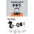 Wanderlite 3pc Luggage Trolley Set, ABS Hard Case, 20"/24"/28", Orange, Lightweight, TSA Lock, Dual Spinner Wheels