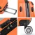 Wanderlite 3pc Luggage Trolley Set, ABS Hard Case, 20"/24"/28", Orange, Lightweight, TSA Lock, Dual Spinner Wheels