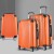 Wanderlite 3pc Luggage Trolley Set, ABS Hard Case, 20"/24"/28", Orange, Lightweight, TSA Lock, Dual Spinner Wheels
