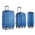 Wanderlite Luggage Set 3pc ABS Hard Shell 20" 24" 28" Blue | Lightweight, Secure, 360° Spinner Wheels, Travel-Ready