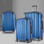 Wanderlite Luggage Set 3pc ABS Hard Shell 20" 24" 28" Blue | Lightweight, Secure, 360° Spinner Wheels, Travel-Ready