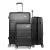 Wanderlite 3pc Luggage Trolley Set, ABS Hard Case, Black, 20"/24"/28", Lightweight, TSA Lock, 360° Wheels, Durable