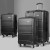 Wanderlite 3pc Luggage Trolley Set, ABS Hard Case, Black, 20"/24"/28", Lightweight, TSA Lock, 360° Wheels, Durable Wanderlite 3pc Luggage Trolley Set, ABS Hard Case, Black, 20"/24"/28", Lightweight, TSA Lock, 360° Wheels, Durable