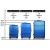 Wanderlite 3pc Luggage Trolley Set, ABS Hard Case, 20" 24" 28", Lightweight Blue, TSA Lock, 360° Spinner Wheels