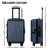 Wanderlite 20" Navy ABS Carry-On Luggage with Front Pocket, Laptop Compartment, Dual TSA Locks, Spinner Wheels