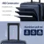 Wanderlite 20" Navy ABS Carry-On Luggage with Front Pocket, Laptop Compartment, Dual TSA Locks, Spinner Wheels