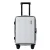 Wanderlite 20" White Carry-On Luggage - ABS Material, Front Pocket, Laptop Compartment, Dual TSA Locks, Spinner Wheels