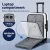 Wanderlite 20" White Carry-On Luggage - ABS Material, Front Pocket, Laptop Compartment, Dual TSA Locks, Spinner Wheels