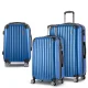 Wanderlite 3-Piece Luggage Trolley Set, ABS Hard Case, Blue, 20"/24"/28", Lightweight, TSA Locks, 6 Organisers Included
