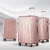 Wanderlite 3pc Luggage Trolley Set, ABS Hard Shell, 20" 24" 28", Pink, TSA Locks, Lightweight Travel Suitcase