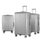 Wanderlite 3-Piece Luggage Trolley Set, ABS Hard Shell, 20"/24"/28" Silver, Lightweight TSA-Approved Travel Suitcase Wanderlite 3-Piece Luggage Trolley Set, ABS Hard Shell, 20"/24"/28" Silver, Lightweight TSA-Approved Travel Suitcase