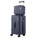 Wanderlite 2-Piece Trunk Luggage Set: 12" & 20" Navy, ABS Shell, TSA Lock, 360° Spinner Wheels, Smart Packing Features