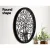 Artiss 60cm Metal Wall Art Hanging Sculpture, Round Tree of Life Leaf Design, Black Home Decor, Easy Mount