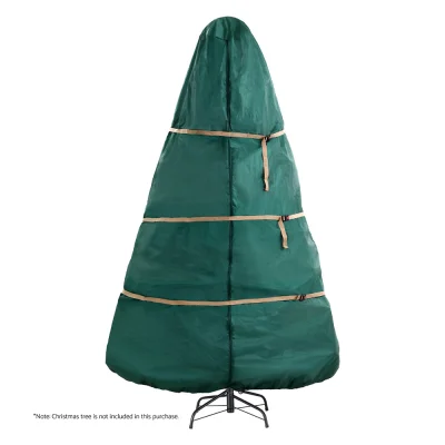Jingle Jollys Christmas Tree Storage Bag - Fits 9ft Trees, Durable Oxford Fabric, Green, Easy Access, Dust Protection