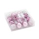 Jingle Jollys 33pcs Pink Christmas Tree Decorations Set, Shatterproof Baubles Ornaments, PVC, Festive Décor