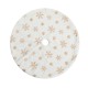 Jingle Jollys 90cm Christmas Tree Skirt with Sequin Snowflakes, Soft Polyester, Elegant Festive Decor, White