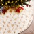 Jingle Jollys 90cm Christmas Tree Skirt with Sequin Snowflakes, Soft Polyester, Elegant Festive Decor, White