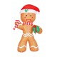 Jingle Jollys 2.4M Christmas Inflatable Gingerbread Man with LED Lights, UV-Resistant, Outdoor Decoration