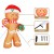 Jingle Jollys 2.4M Christmas Inflatable Gingerbread Man with LED Lights, UV-Resistant, Outdoor Decoration