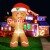 Jingle Jollys 2.4M Christmas Inflatable Gingerbread Man with LED Lights, UV-Resistant, Outdoor Decoration
