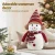 Jingle Jollys Christmas Snowman Handicraft Ornament 60cm Plush Wool & Foam Holiday Decoration with Red Scarf & Hat