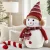Jingle Jollys Christmas Snowman Handicraft Ornament 60cm Plush Wool & Foam Holiday Decoration with Red Scarf & Hat