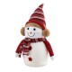 Jingle Jollys Christmas Snowman Handicraft Ornament 45cm Plush Wool & Foam Festive Red Scarf Party Decoration
