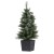 Jingle Jollys 90cm Potted Christmas Tree with Warm White LED Lights, PVC Tips, Bucket Base, Non-Toxic Material