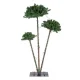 Jingle Jollys 3-in-1 LED Christmas Palm Tree Set with Warm Lights, PVC Tips, and Metal Stand in 1.2/1.5/1.