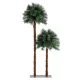 Jingle Jollys 1.5m+1m LED Christmas Palm Tree with Pine Needles, Metal Stand, Easy Setup, Tropical Xmas Decor
