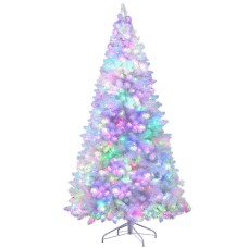 Jingle Jollys 2.1m White Christmas Tree RGB LED Lights Remote, 1310 PVC Tips, Metal Stand, Easy Assembly Jingle Jollys 2.1m White Christmas Tree RGB LED Lights Remote, 1310 PVC Tips, Metal Stand, Easy Assembly