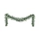Jingle Jollys 3M Pre-lit Christmas Garland with 100 Warm LED Lights, Snow Frosted PE PVC Tips, Indoor Outdoor Decor