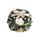 Jingle Jollys 60CM Christmas Wreath Green Garland with Ornaments, Gold Bow, Reindeer, PVC, Indoor Outdoor Decor