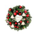 Jingle Jollys 40CM Christmas Wreath with Ornaments, Candy Baubles, PVC PE Tips, Indoor Outdoor Xmas Garland Decor