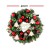 Jingle Jollys 40CM Christmas Wreath with Ornaments, Candy Baubles, PVC PE Tips, Indoor Outdoor Xmas Garland Decor