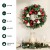 Jingle Jollys 40CM Christmas Wreath with Ornaments, Candy Baubles, PVC PE Tips, Indoor Outdoor Xmas Garland Decor