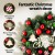 Jingle Jollys 40CM Christmas Wreath with Ornaments, Candy Baubles, PVC PE Tips, Indoor Outdoor Xmas Garland Decor