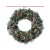 Jingle Jollys 60cm Pre-lit Christmas Wreath with LED Lights, Snowy Pine Needles and Red Berries, Indoor Outdoor Decor