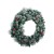 Jingle Jollys 60cm Pre-lit Christmas Wreath with LED Lights, Snowy Pine Needles and Red Berries, Indoor Outdoor Decor