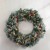 Jingle Jollys 60cm Pre-lit Christmas Wreath with LED Lights, Snowy Pine Needles and Red Berries, Indoor Outdoor Decor