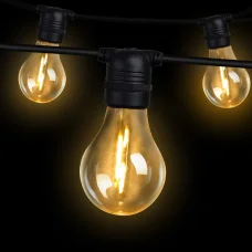 68m LED Festoon String Lights - Weatherproof Outdoor/Indoor, Low Voltage, Warm Glow, 70 Bulbs, IP44 Rated