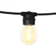 Unbranded 17m Solar LED Festoon Lights - Outdoor Waterproof IP44, 4 Modes, USB Recharge, Warm White for Parties & Decor