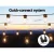 17m Solar Festoon String Lights Outdoor 30 LED S14 Bulbs, 4 Modes, USB Rechargeable, Warm White, 2 Pack, Waterproof