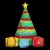 Jingle Jollys 2.2M Christmas Inflatable Gift Tree with Flashing Lights, Water-Resistant, UV-Protected, Easy Storage