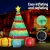 Jingle Jollys 2.2M Christmas Inflatable Gift Tree with Flashing Lights, Water-Resistant, UV-Protected, Easy Storage