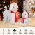 Jingle Jollys Christmas Lights 60 LED 3D Dog Decorations Set, Warm White, Steel Frame, 5m Cable, Indoor Outdoor